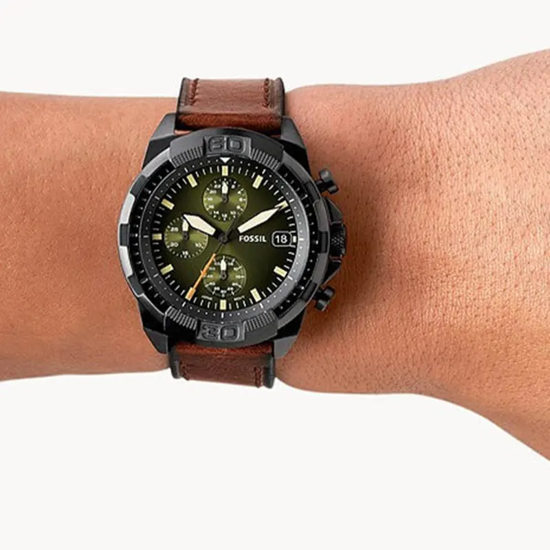 Fossil Bronson Chronograph Olive Green Dial Men’s Watch- FS5856